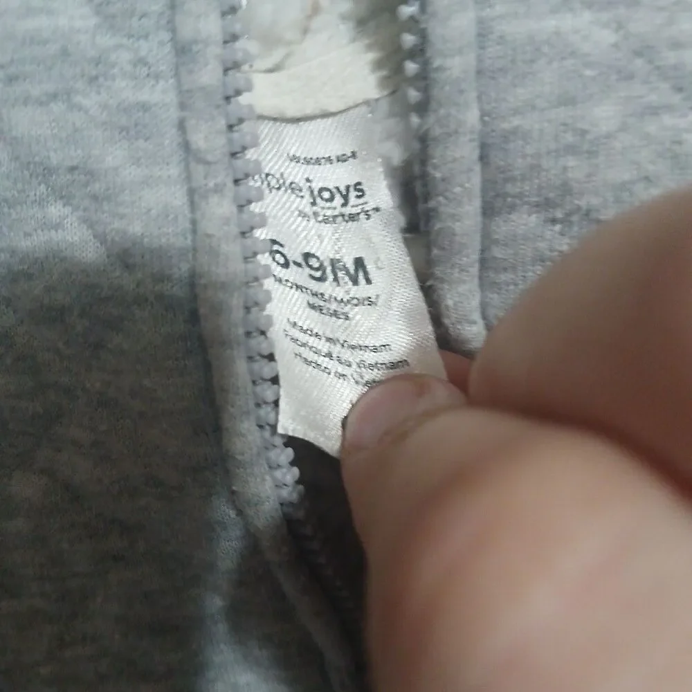 Winter Childs Jacket Carter's Simple Joy's 6-9 M Zipper Small Yet Mighty Patch